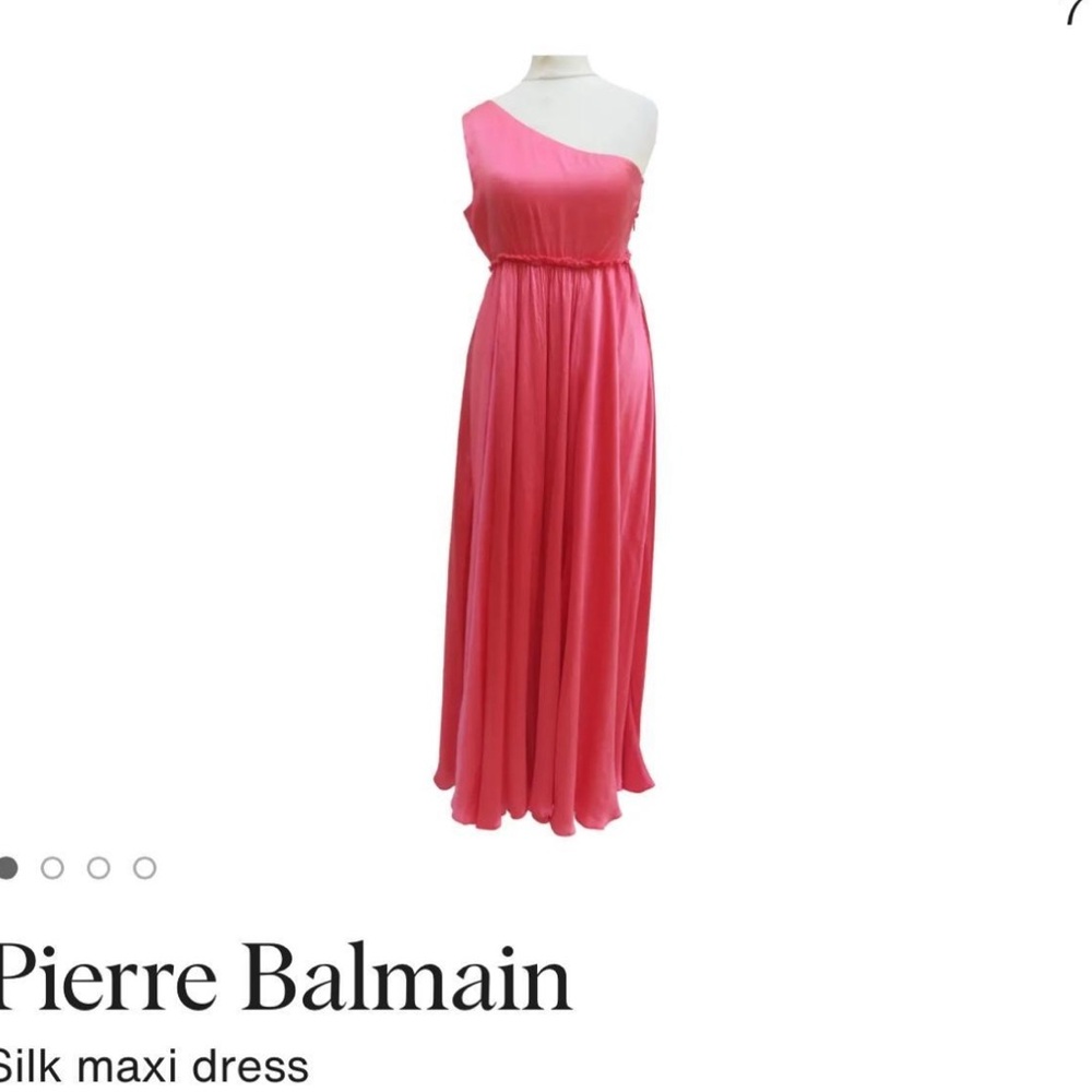 Pierre Balmain Pink Silk Maxi Dress